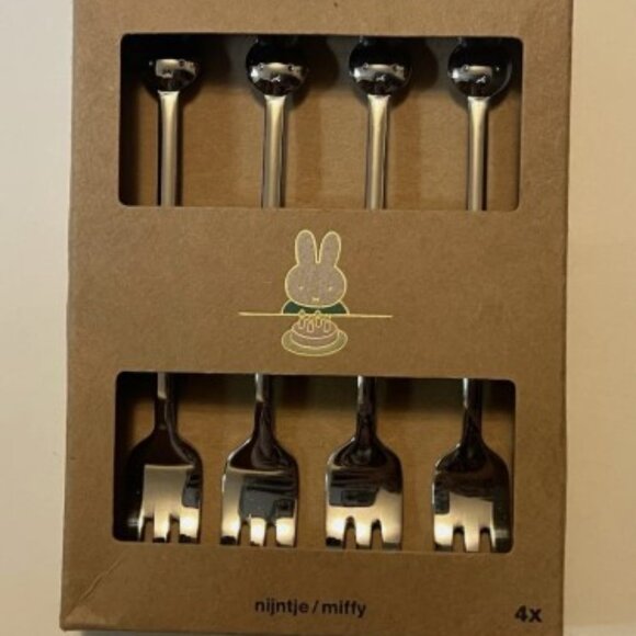 NEW Miffy Pastry Forks stainless steel - 4 pieces - Picture 3 of 7